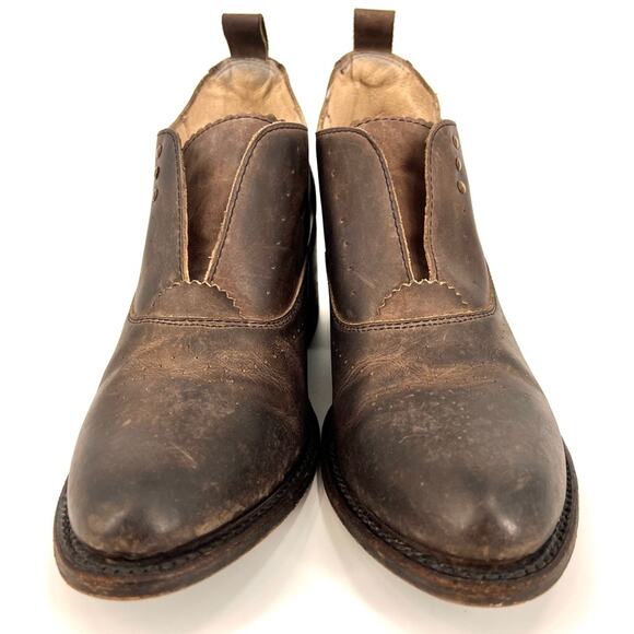 FreeBird By Steven Sadie Oxford Distressed Shoes Shootie Bootie Sz 9 Brown - Picture 2 of 9